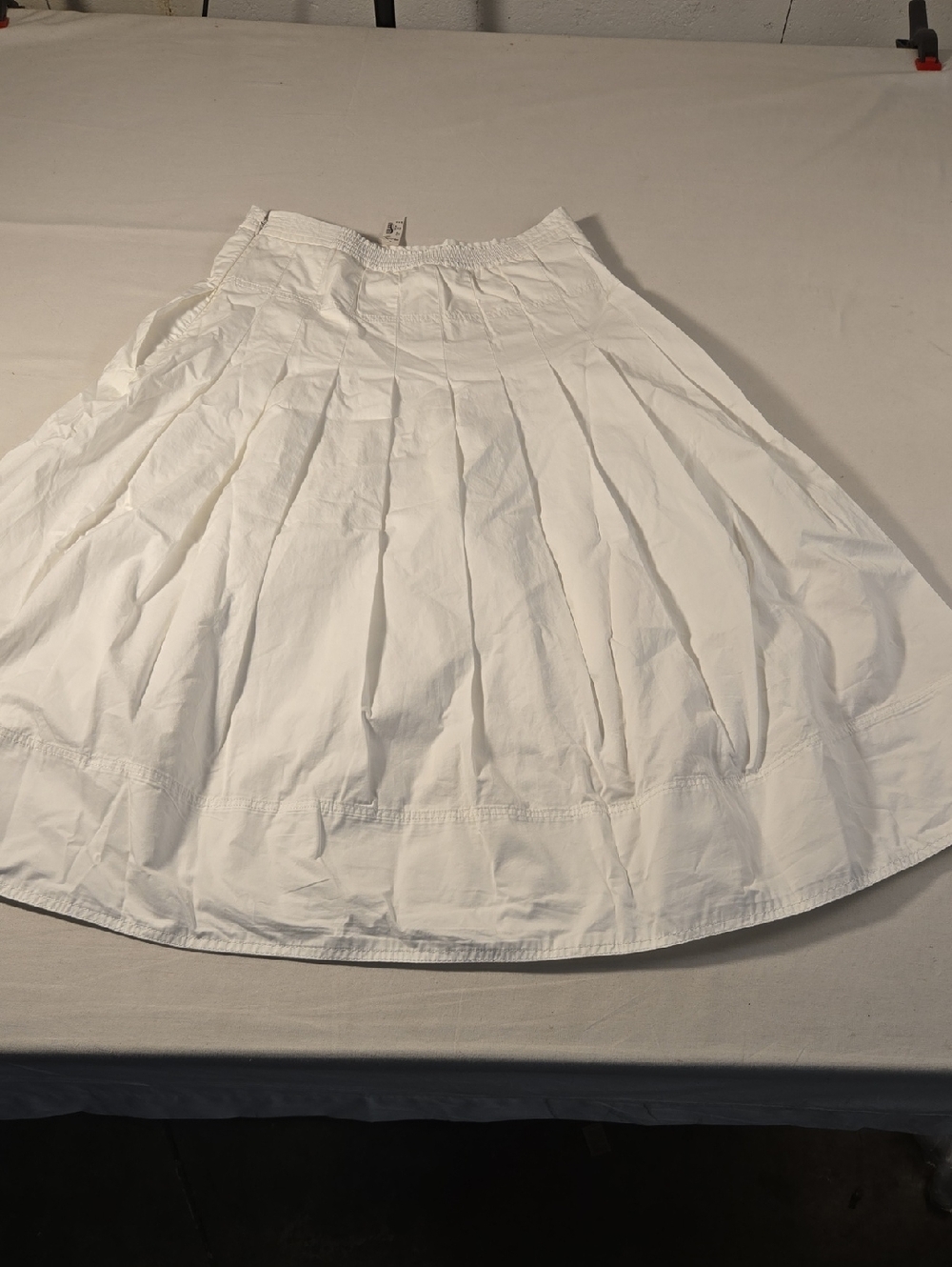 NWT Madewell Gemma Pleated Midi Skirt Cotton Poplin Size 12 - Picture 6 of 6
